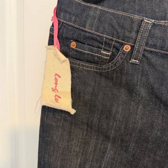 7 For All Mankind Dark Indigo Boot Cut Jeans NWOT Long Leg - Picture 5 of 8